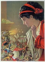 El príncipe Cascanueces y el rey de los ratones, ilustración de «El Cascanueces» de E.T.A. Hoffmann (1776-1822), 1883